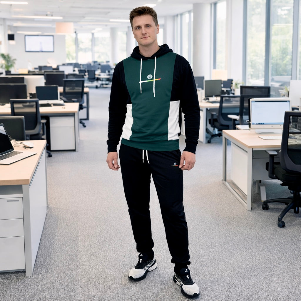 Set comod din bumbac „Tomi” – Confort Premium verde închis