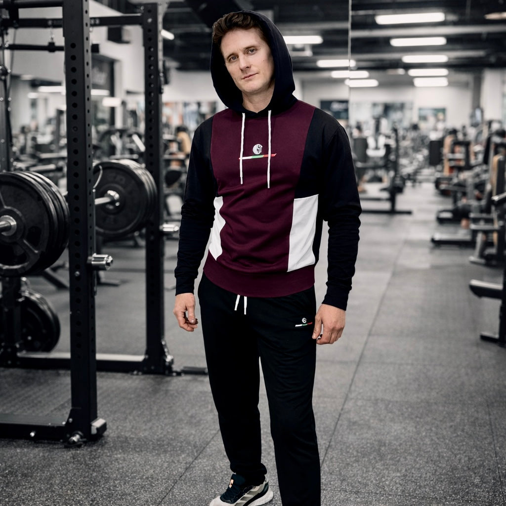 Set comod din bumbac „Tomi” – Confort Premium bordo