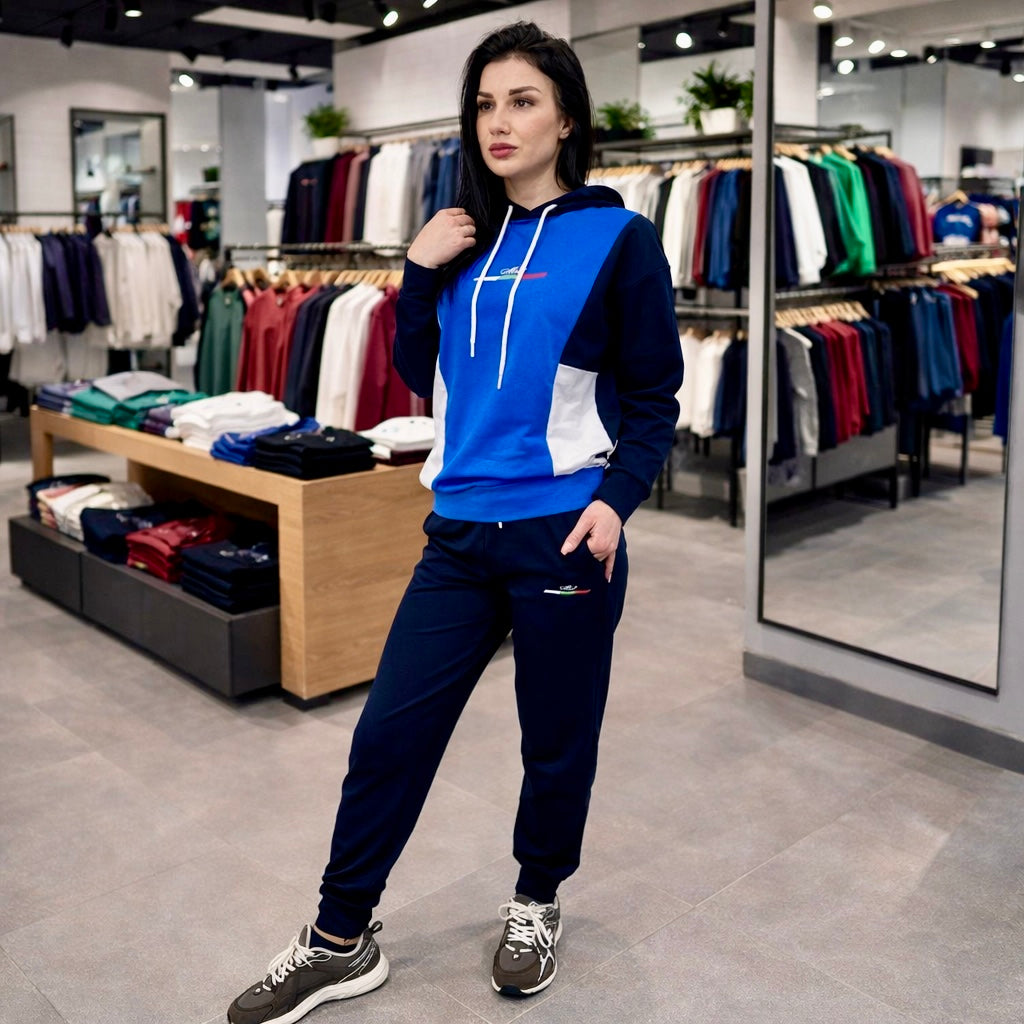 Set din bumbac „Sofia” – Confort Premium albastru