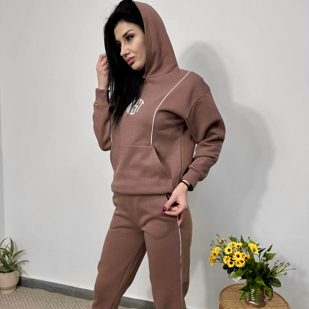 Set comod „Lily” până la 3XL, maro-bej