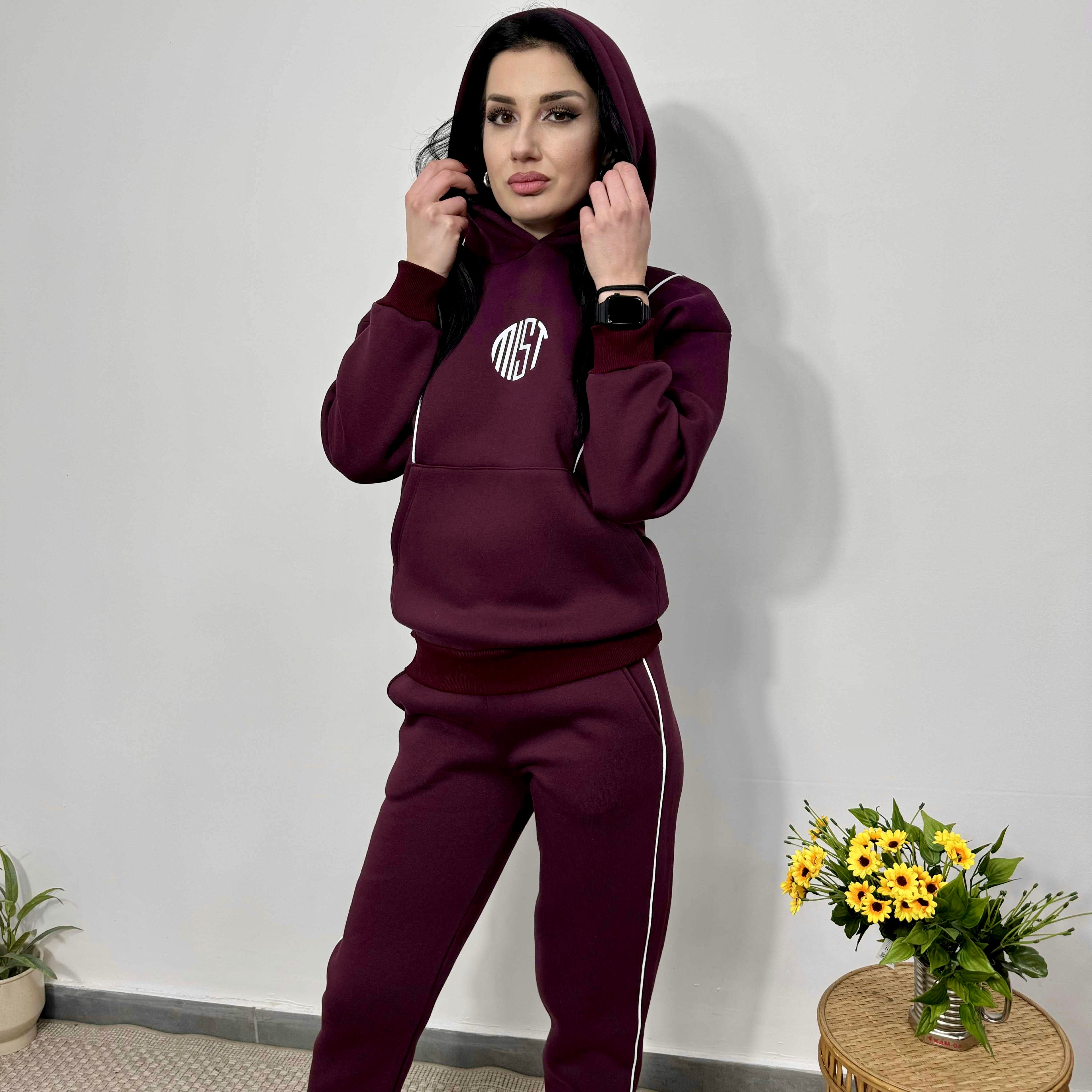 Set comod „Lily” până la 3XL, bordo