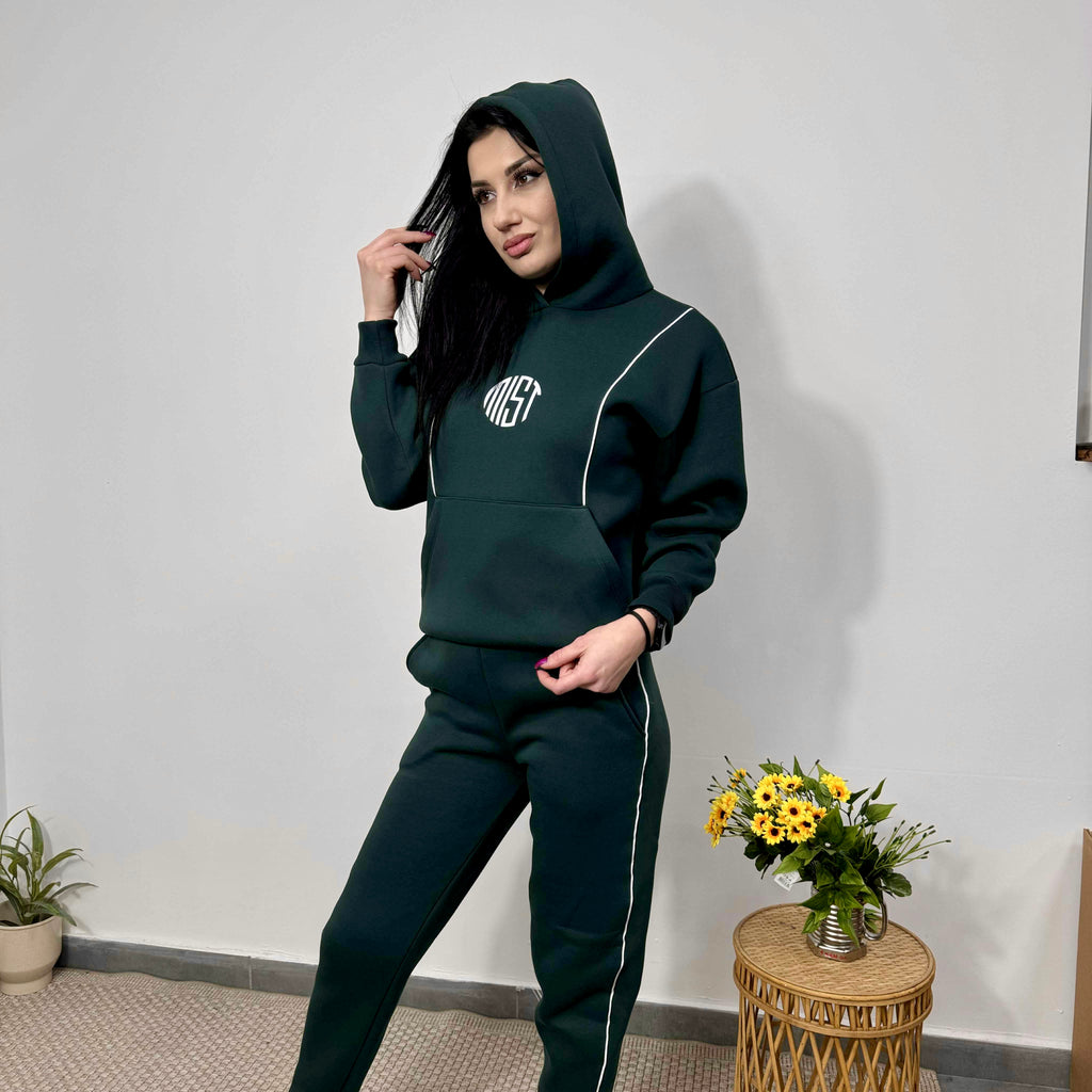 Set comod „Lily” până la 3XL, verde închis