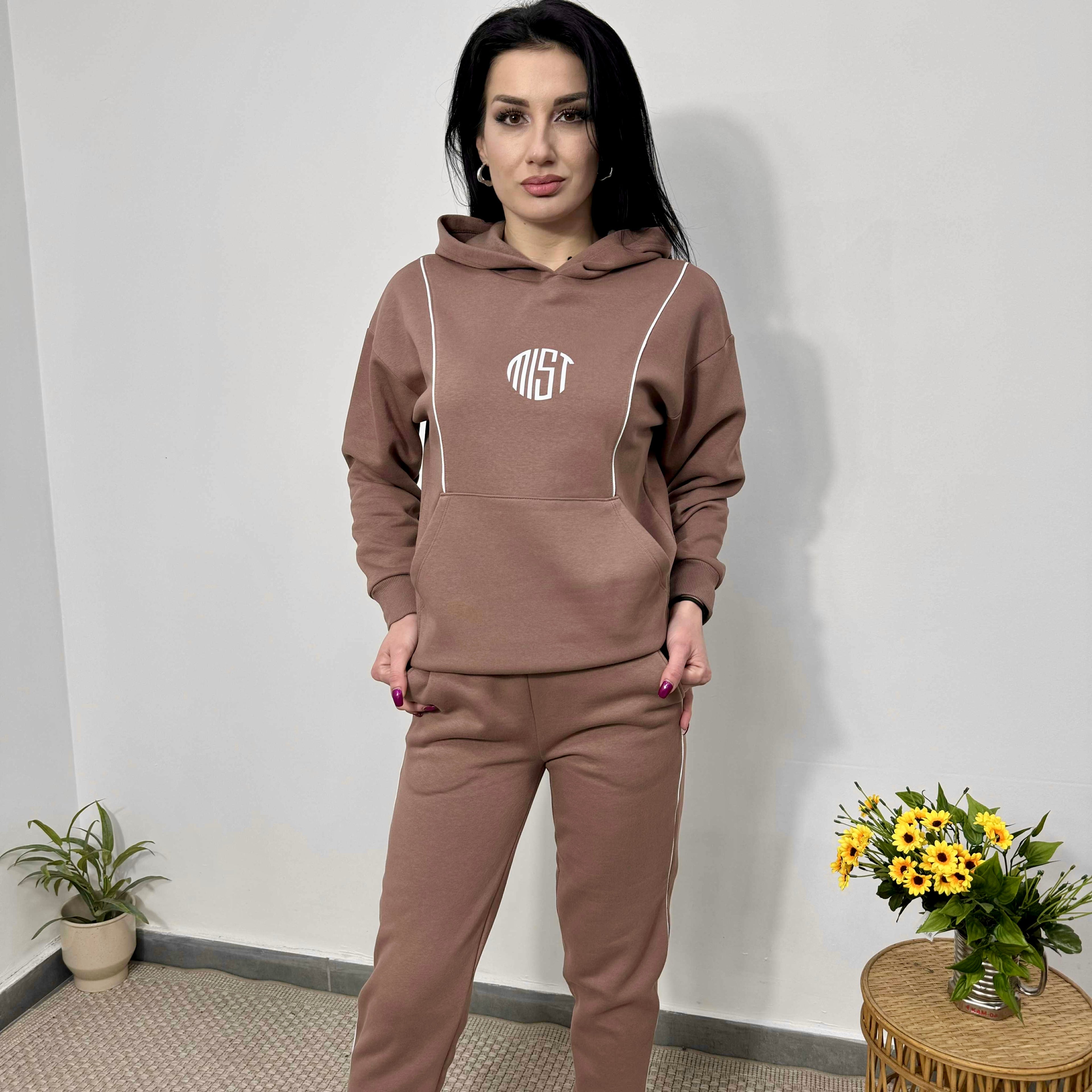 Set comod „Lily” până la 3XL, maro-bej