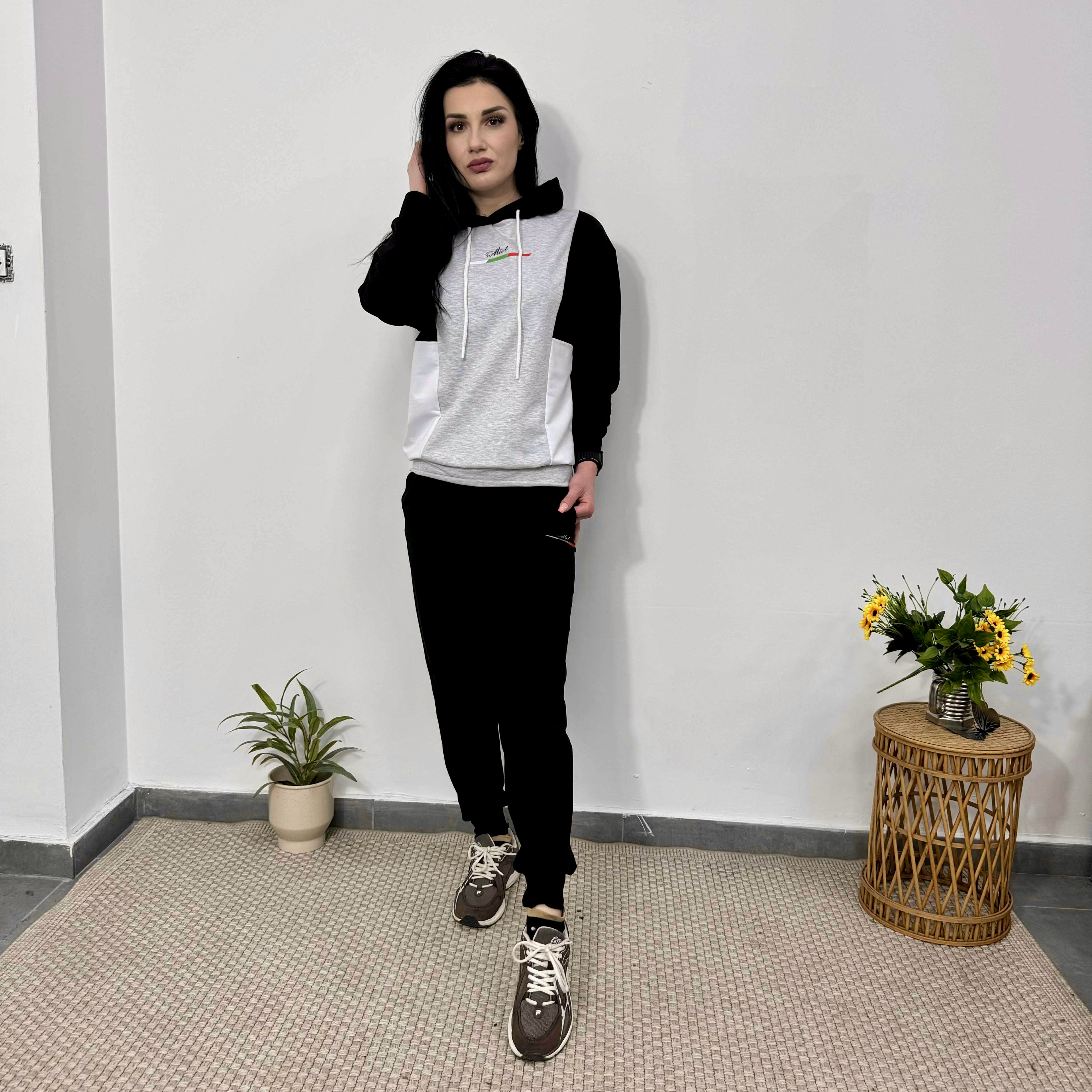 Set din bumbac „Sofia” – Confort Premium gri