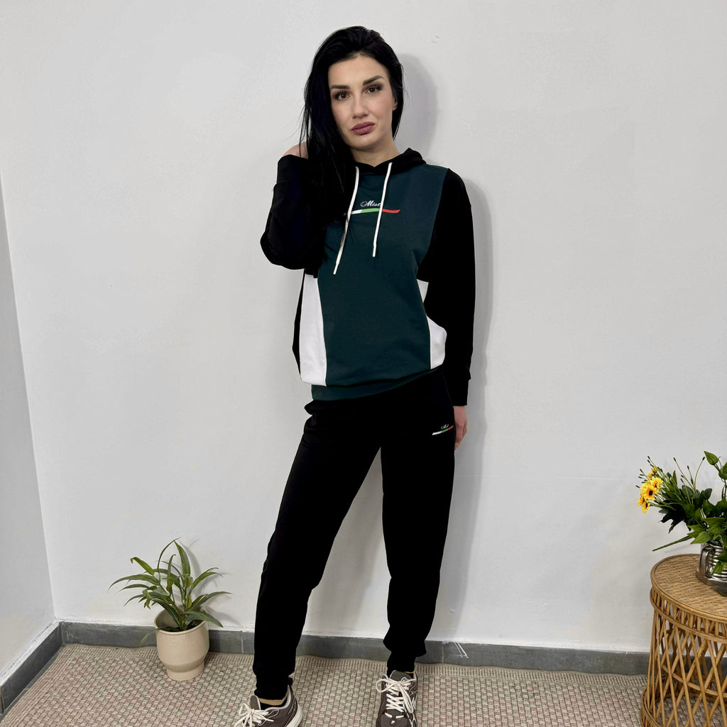 Set din bumbac „Sofia” – Confort Premium verde închis