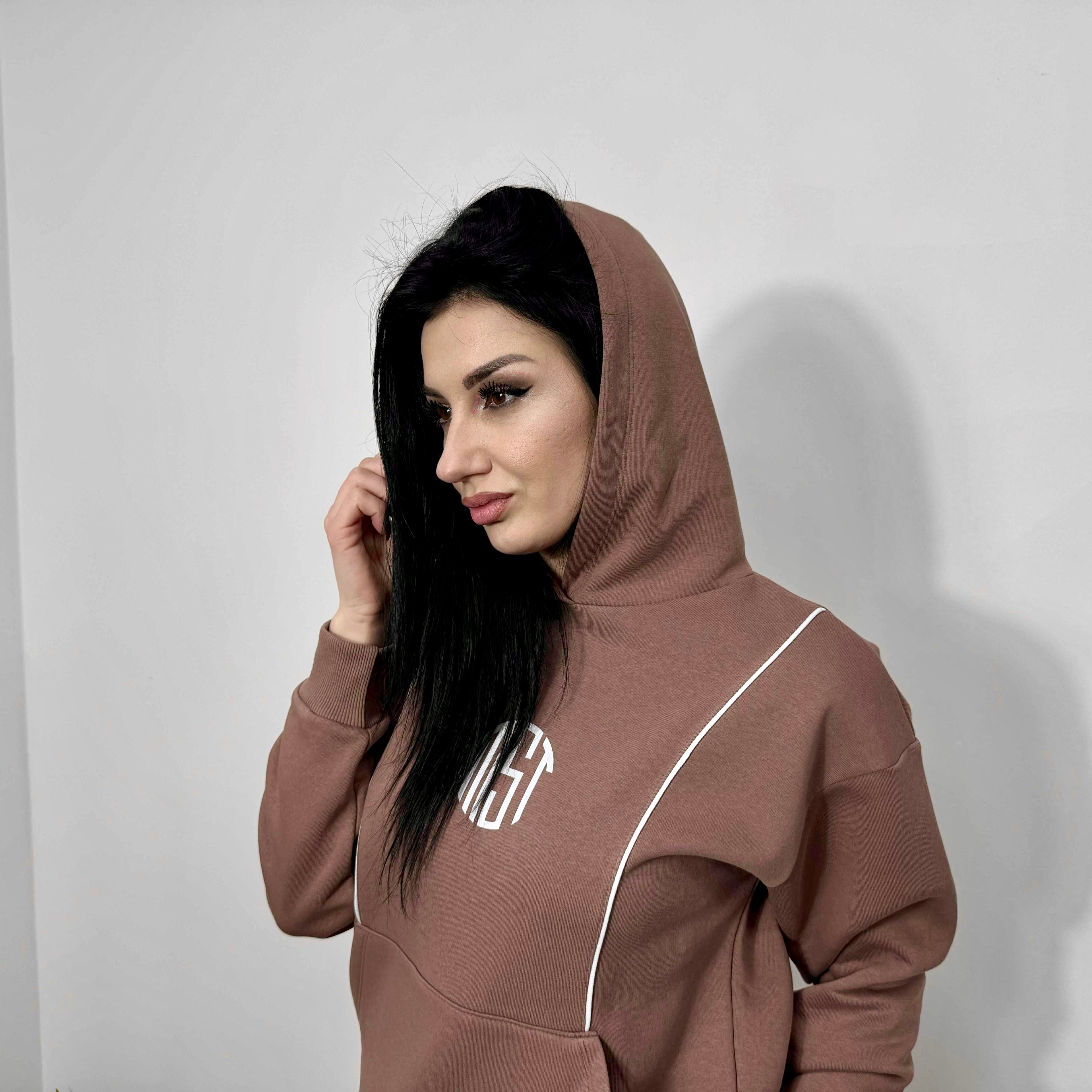 Set comod „Lily” până la 3XL, maro-bej