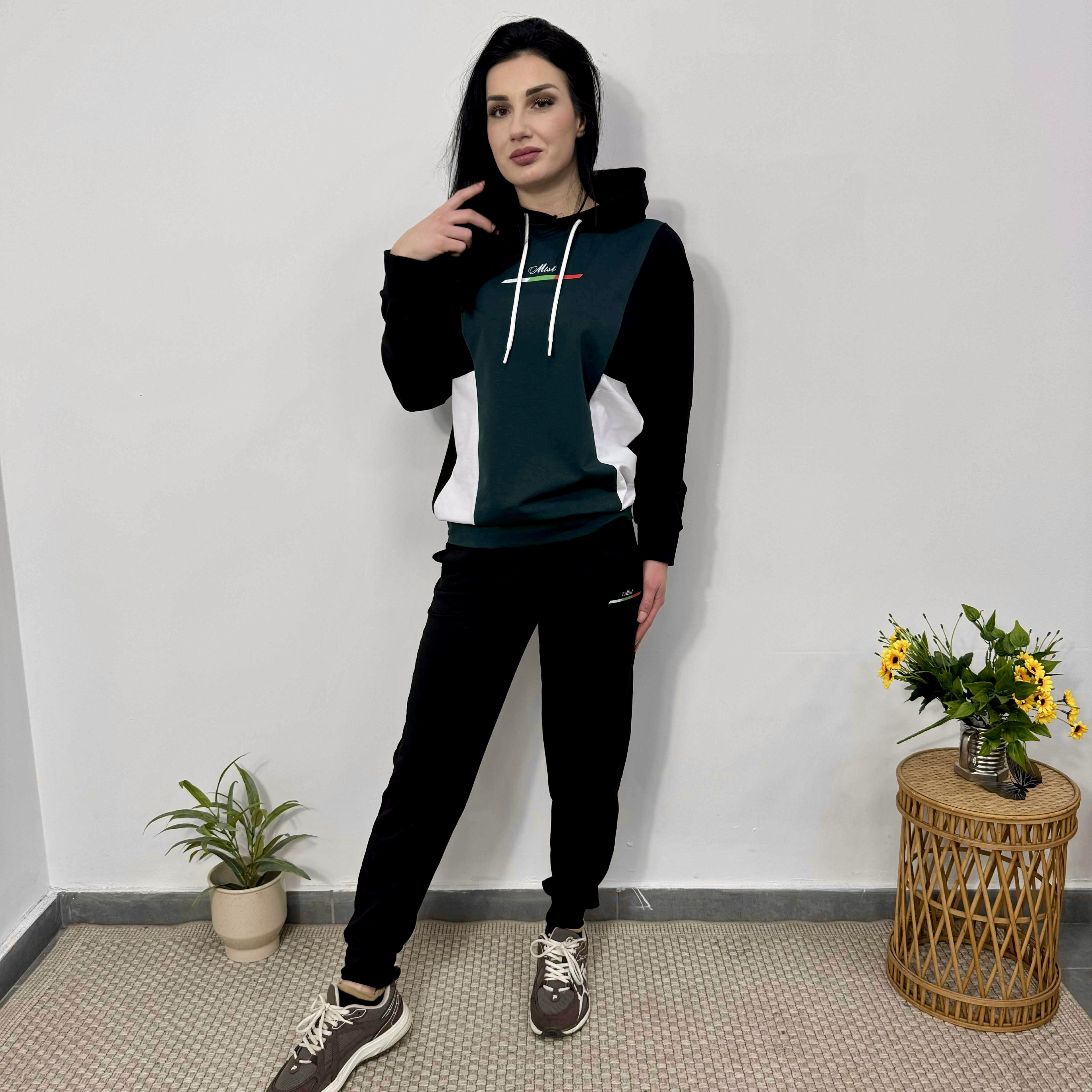 Set din bumbac „Sofia” – Confort Premium verde închis