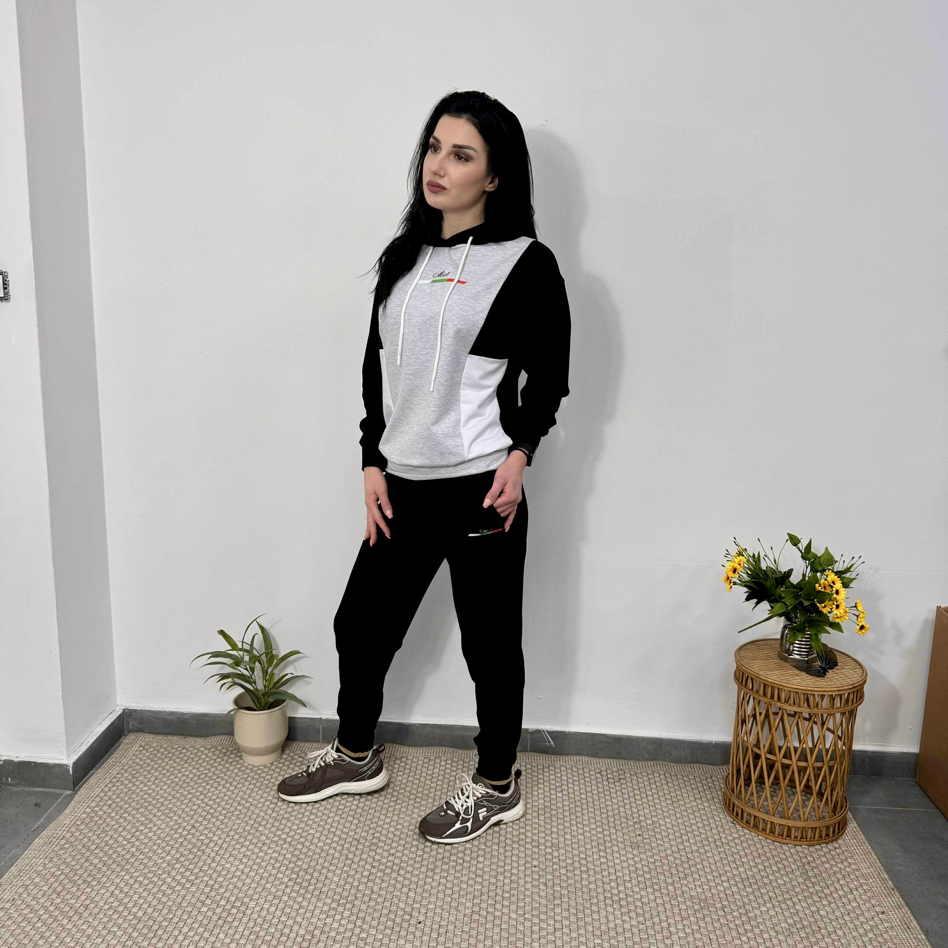 Set din bumbac „Sofia” – Confort Premium gri