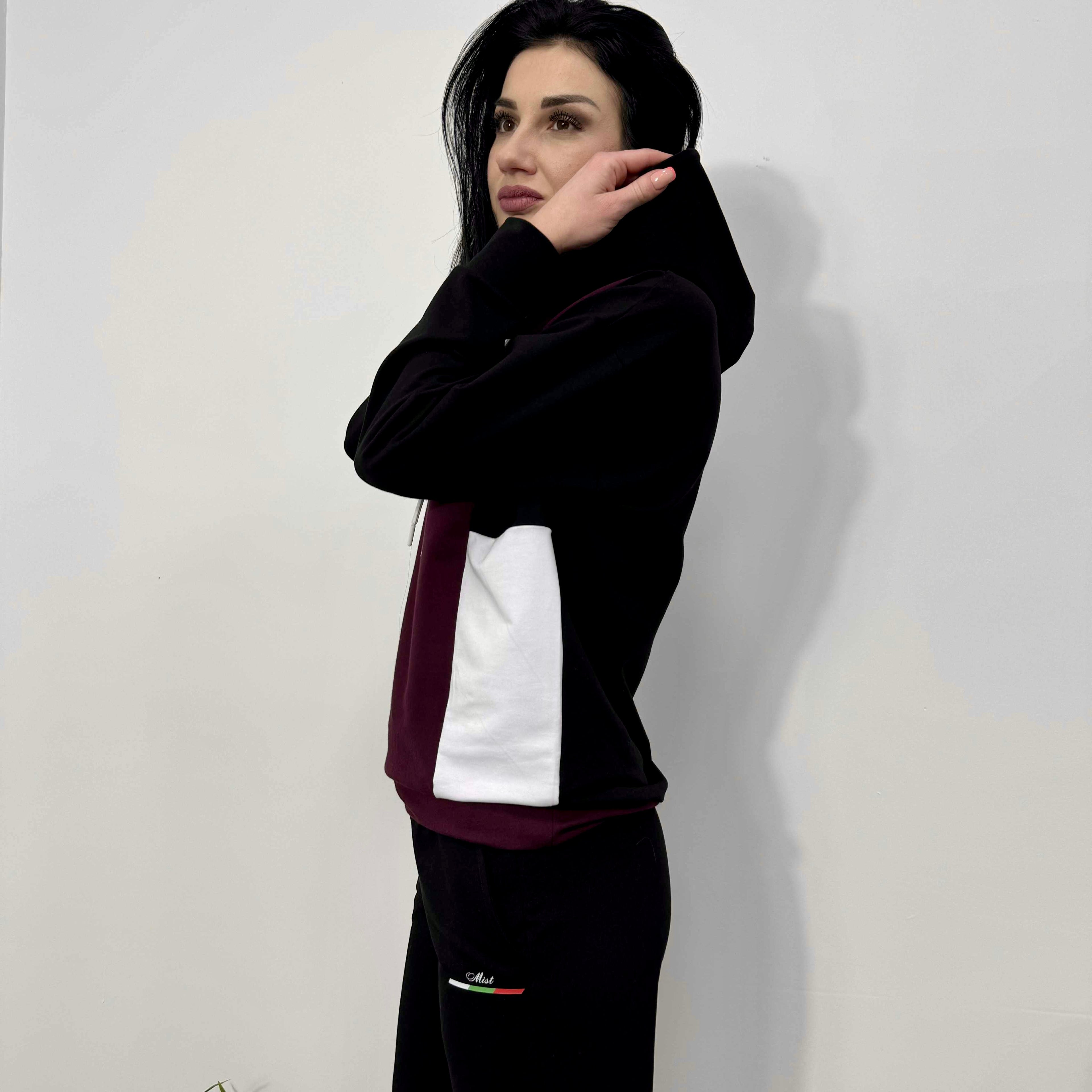 Set din bumbac „Sofia” – Confort Premium bordo