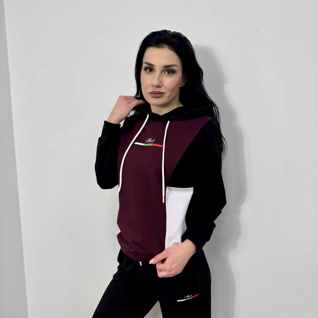Set din bumbac „Sofia” – Confort Premium bordo