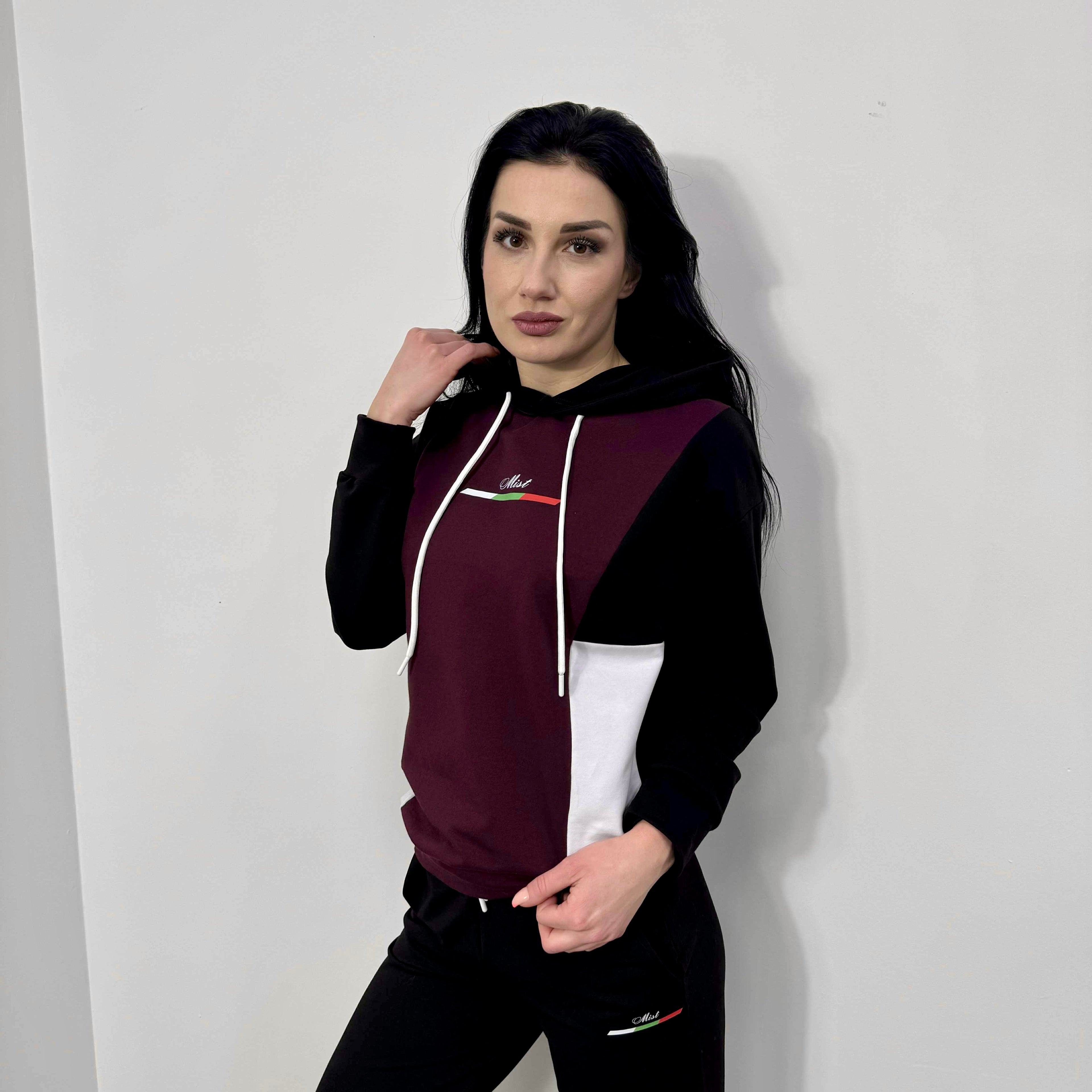 Set din bumbac „Sofia” – Confort Premium bordo