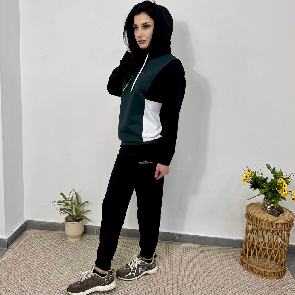 Set din bumbac „Sofia” – Confort Premium verde închis