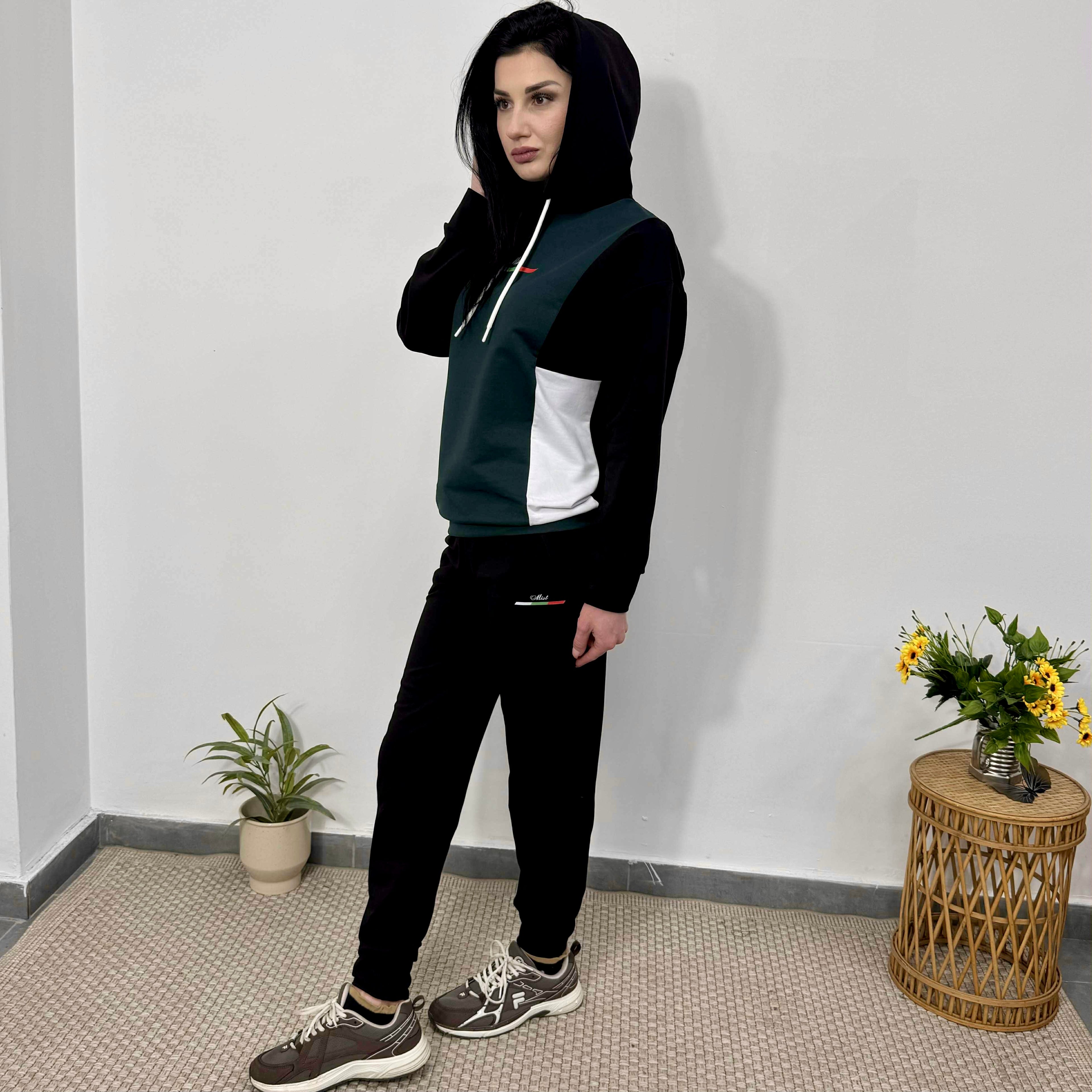 Set din bumbac „Sofia” – Confort Premium verde închis